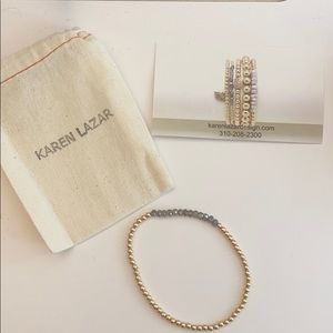 KAREN LAZAR 3MM GOLD BRACELET WITH LABRADORITE